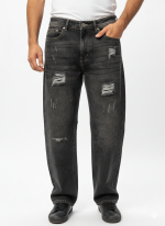 Men Distressed Baggy Jeans / Rough Baggy Jeans