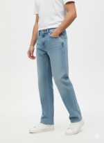 Men Sky Blue Baggy Jeans - Image 4