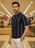 Men Imported Old-Money Knited Polo T-Shirt - Image 3