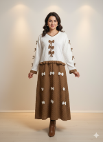 The "Belle" Ribbon Knit Maxi in Mocha