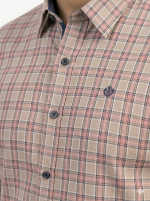 Men’s Slim Fit Plaid Button-Down Shirt – Earth Tone Multi-Check - Image 4