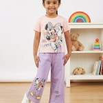 Disney Daisy Girls T-Shirt and Wide-Leg Pants 2-Piece Outfit Set