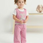 Toddler Girls 3-Piece Pink Jeans Pant Set with Embellished Vest & White Tee