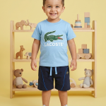 Boys' Lacoste Inspired Crocodile Print Summer Set