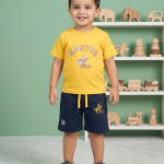 Boys' "Master Polo" Graphic Cotton Summer Set
