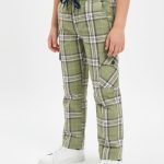 Boys' Plaid Cargo Joggers – Adjustable Drawstring Elastic Waist Trousers