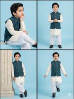Boys' Teal Blue Formal Waistcoat | Premium Occasion Wear | American Jeans Store - Image 3