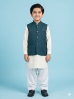 Boys' Teal Blue Formal Waistcoat | Premium Occasion Wear | American Jeans Store