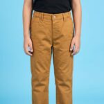 Boys’ Easy-On Stretch Chino khaki with Partial Elastic Waist - Boy Pants In American Jeans Store