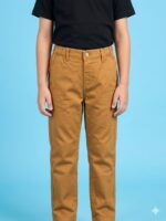 Boys’ Easy-On Stretch Chino khaki with Partial Elastic Waist - Boy Pants In American Jeans Store