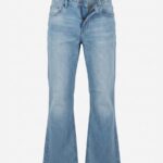 Men’s Light Blue Bootcut Jeans – Premium Vintage Wash – Relaxed Fit Flare Denim